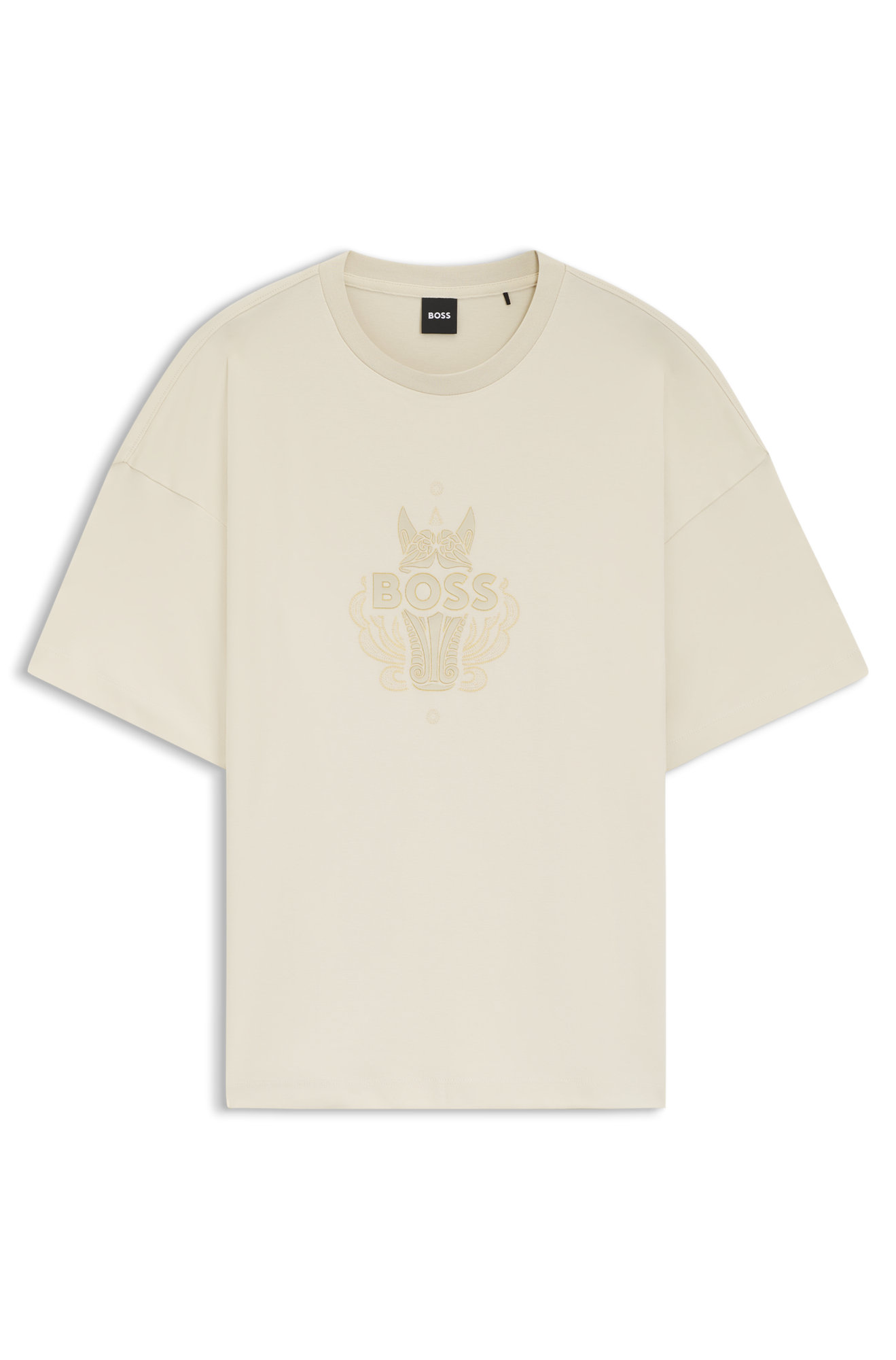 Cotton-jersey T-shirt with logo artwork