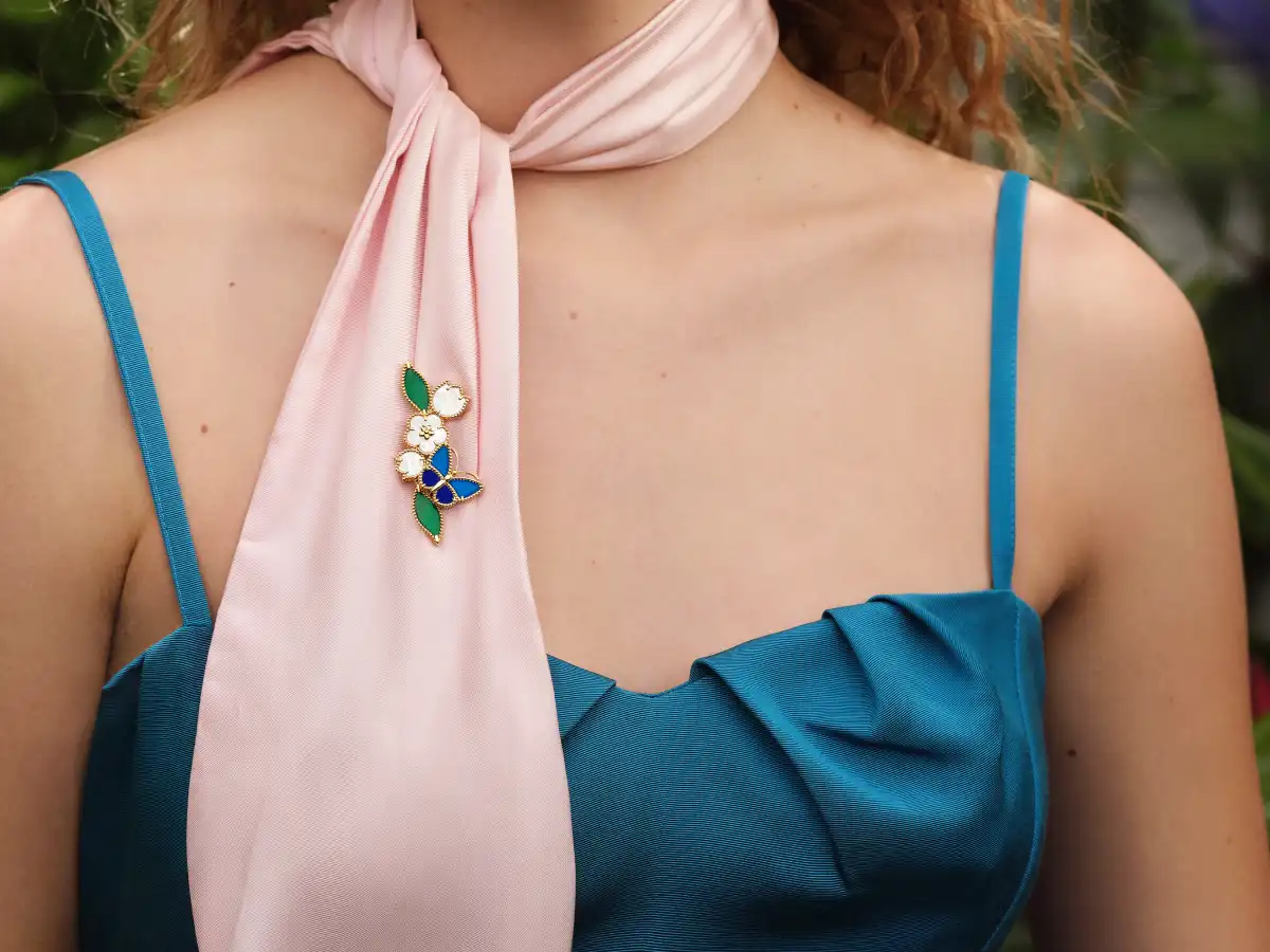 Lucky Spring campaign portrait featuring Van Cleef & Arpels jewellery