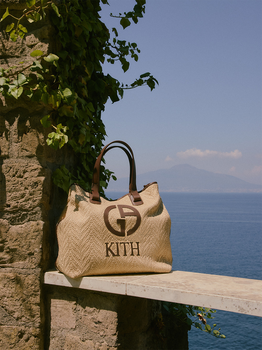 Tote bag with Giorgio Armani and KITH branding